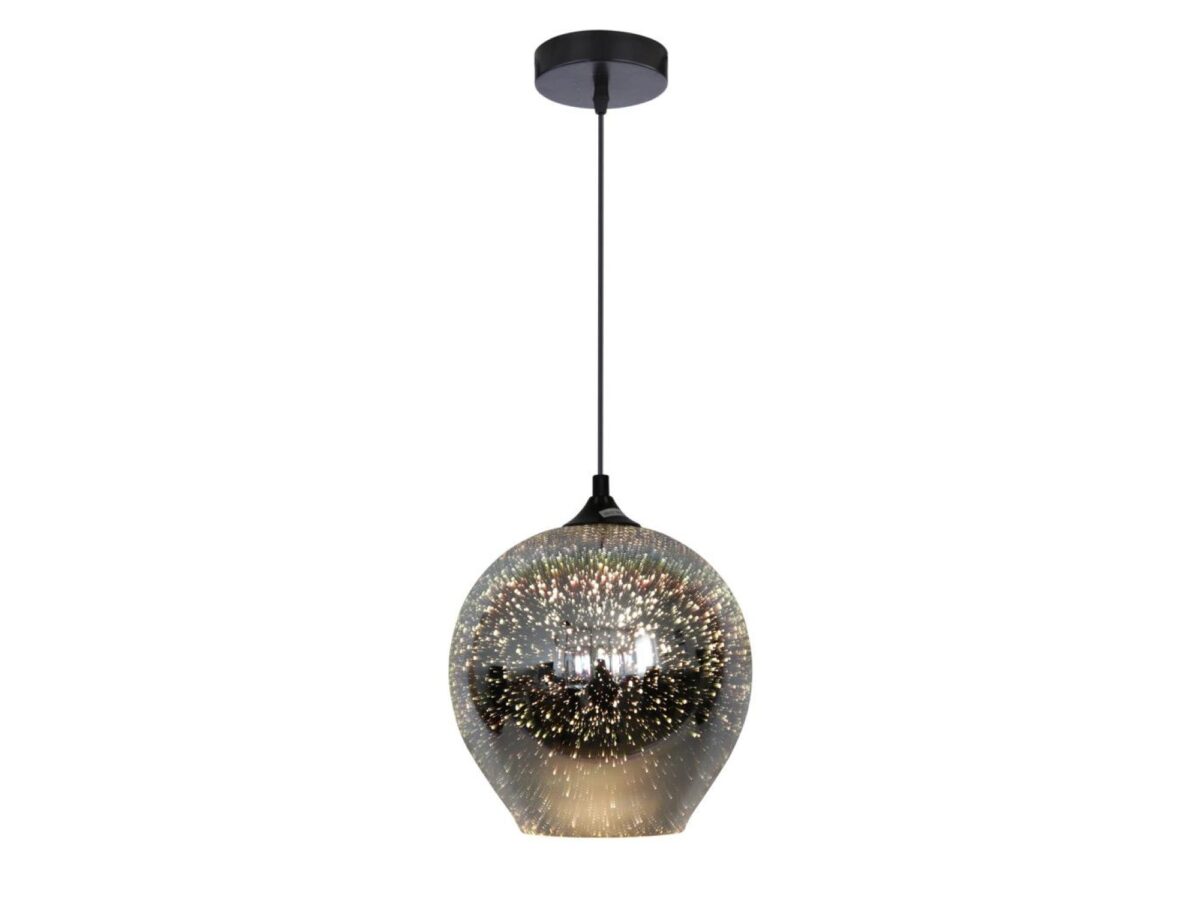 Lampa wisząca Helasena 23 cm grafitowa z efektem 3D