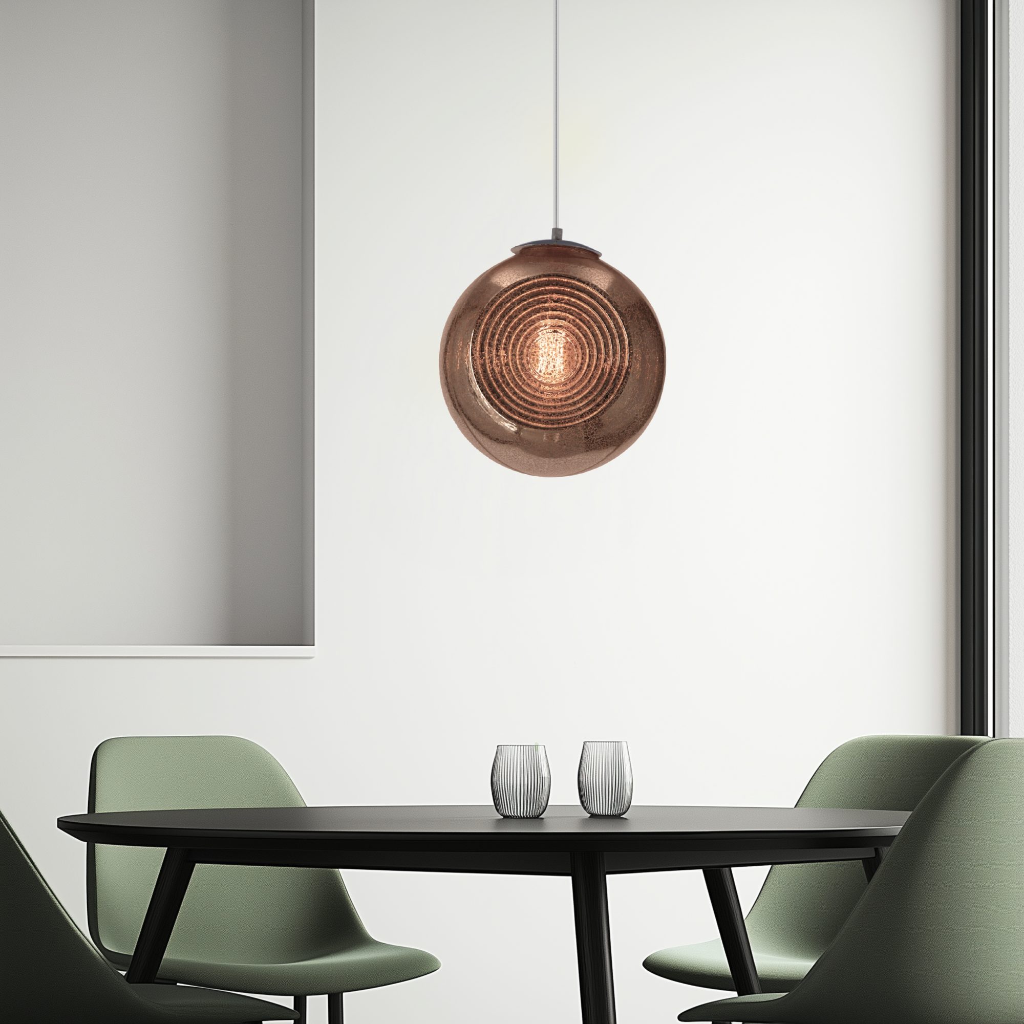 Lampa wisząca Helaveta w kolorze patyny w aranżacji wnętrza