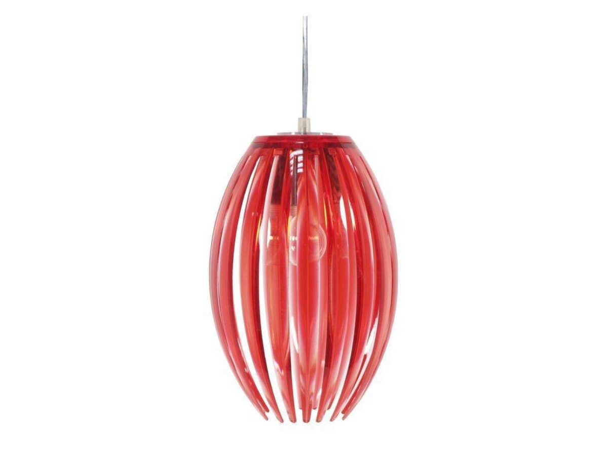 Lampa wisząca Helodio czerwona akrylowa E27 18 cm