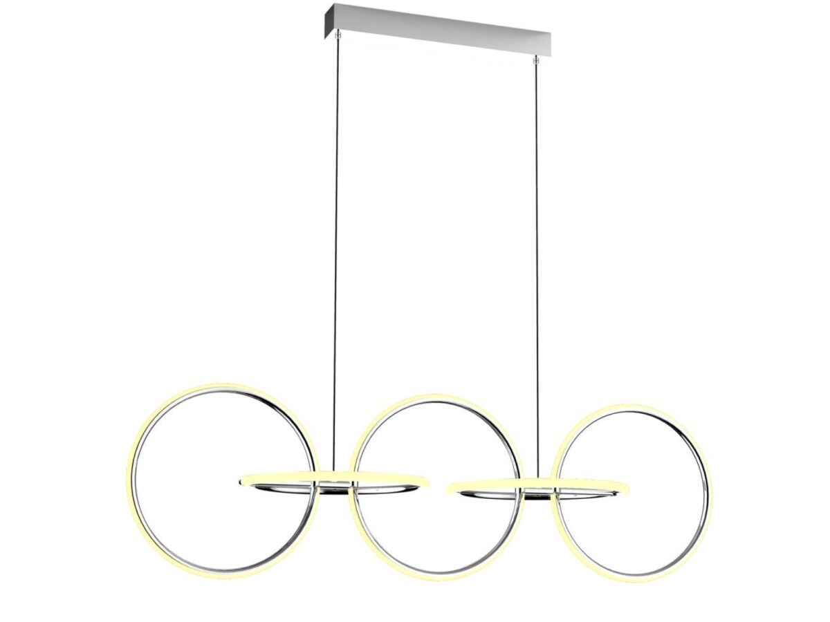 Helomo – lampa wisząca LED chromowana 114 cm, 4000 K