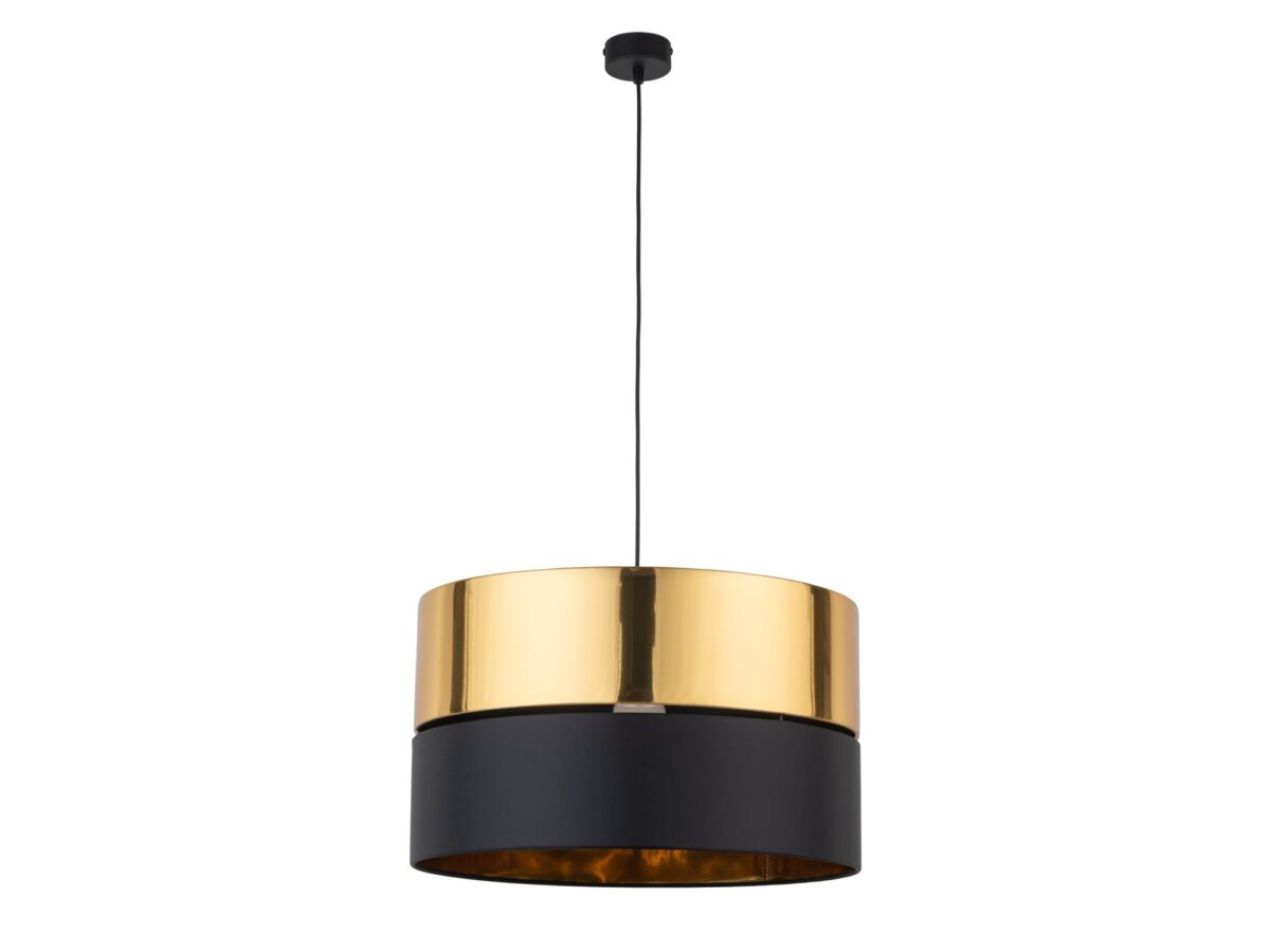 Lampa wisząca Hilton 1-punktowa E27 czarno-złota 50 cm