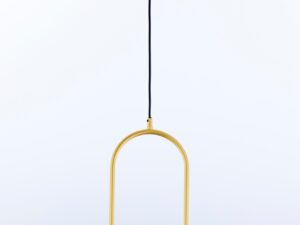 Miniaturka 4 - Lampa wisząca Igon złota z widoczną oprawką E14 bez szklanego klosza