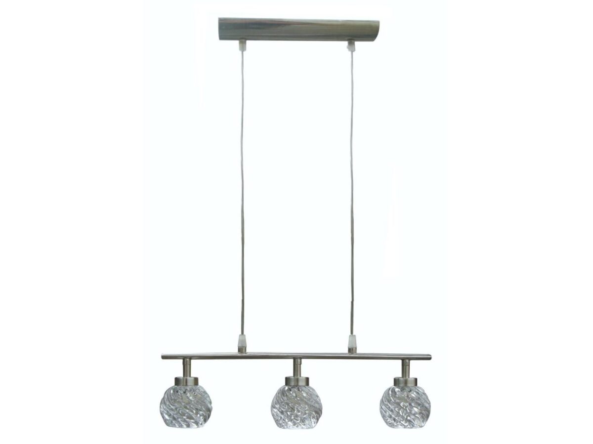 Lampa wisząca Ilarino 45 cm nikiel satynowy 3×G9