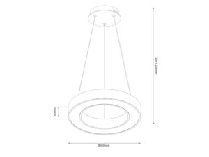 Miniaturka 4 - Lampa wisząca LED Ilerena 40 W 40 cm z regulacją barwy – zdjęcie 5