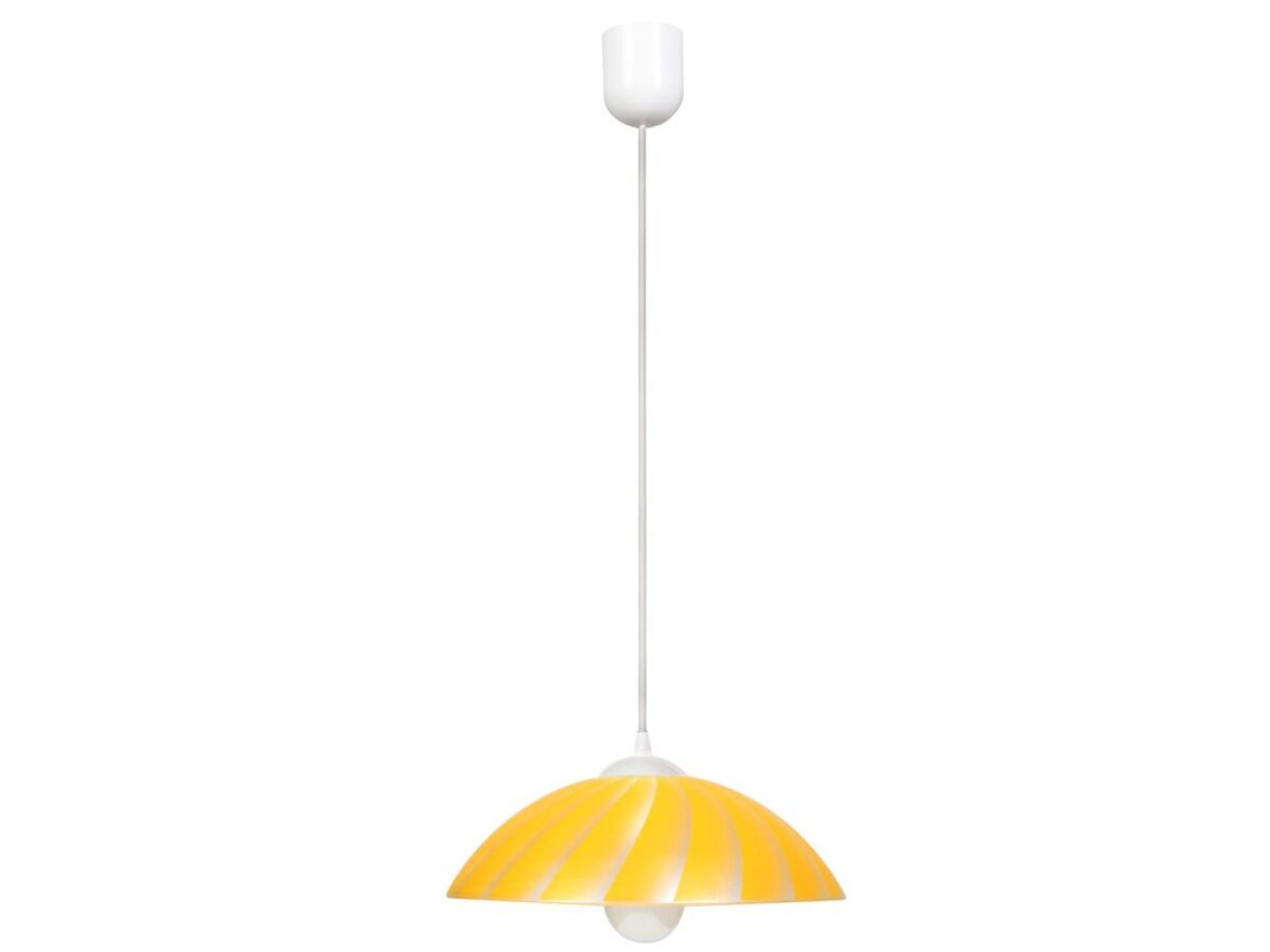 Lampa wisząca E27 Ilesena 34 cm szklany klosz