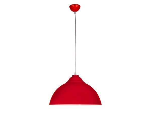 Lampa wisząca Ilovora czerwona z metalowym kloszem 38 cm