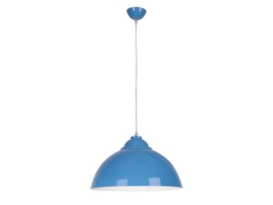 Miniaturka 1 - Lampa wisząca Ilovora niebieska z metalowym kloszem 38 cm