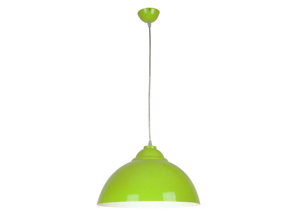 Lampa wisząca Ilovora zielona kopułowa E27 38 cm