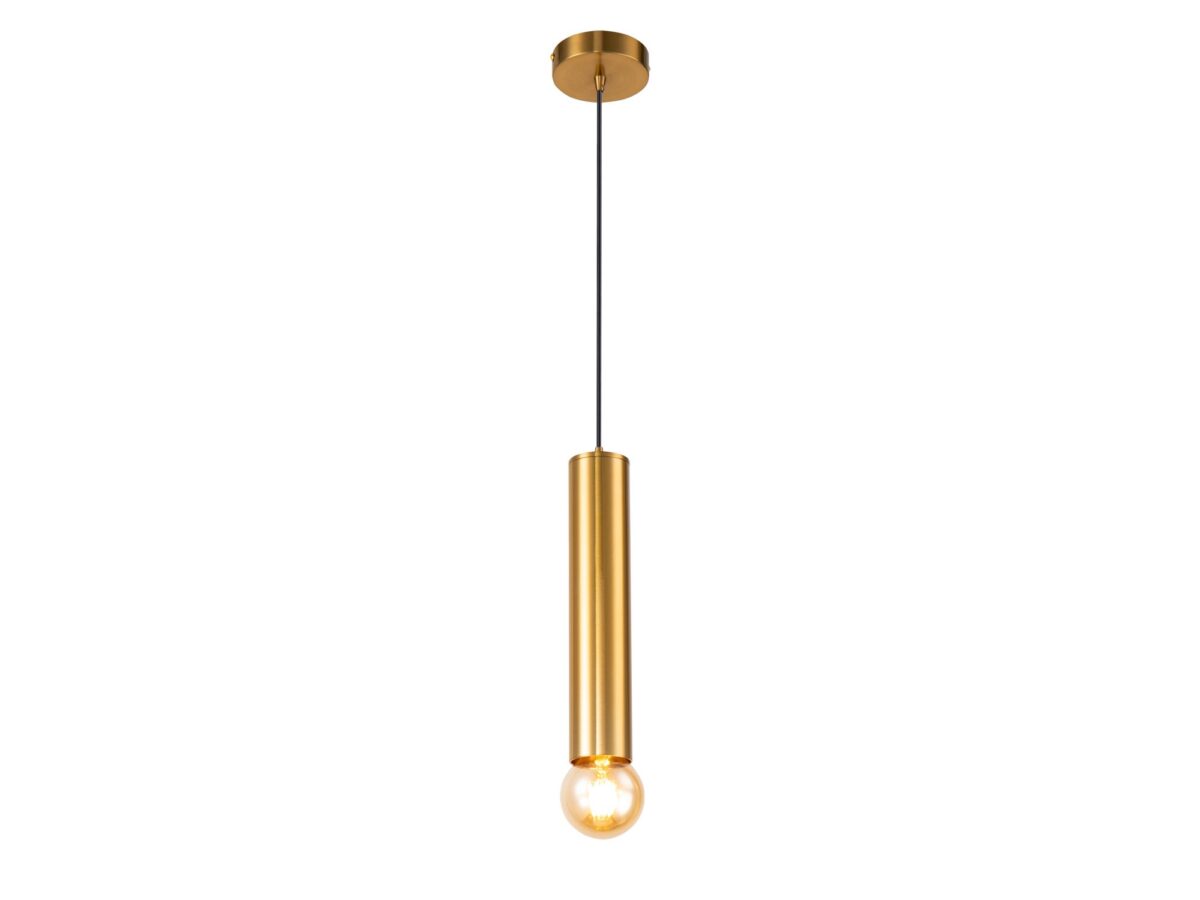 Lampa wisząca Ilvamina złota z tubą 30 cm E27
