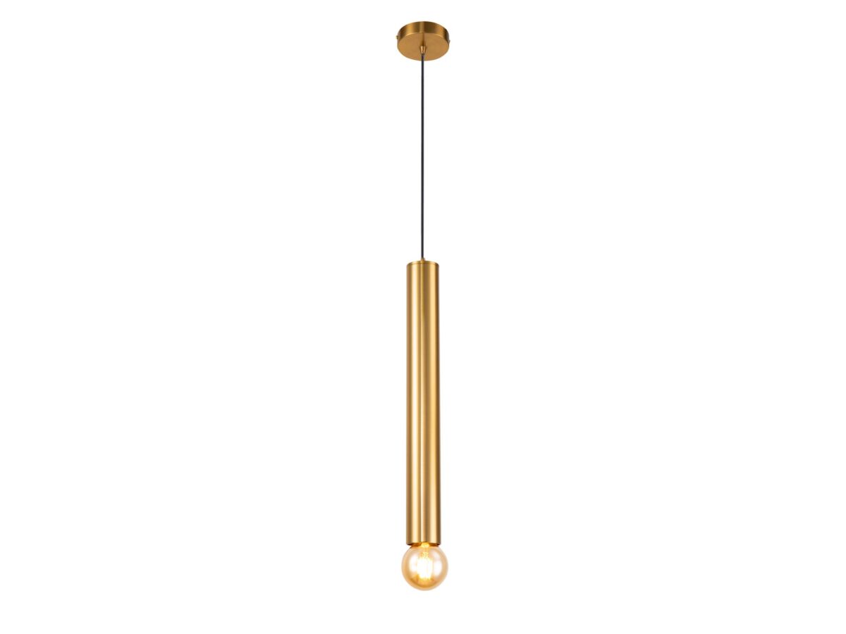 Lampa wisząca Ilvamina złota z tubą 50 cm E27