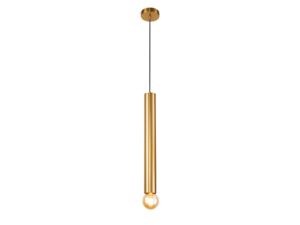Miniaturka 4 - Lampa wisząca Ilvamina złota 50 cm, długa metalowa oprawa na białym tle