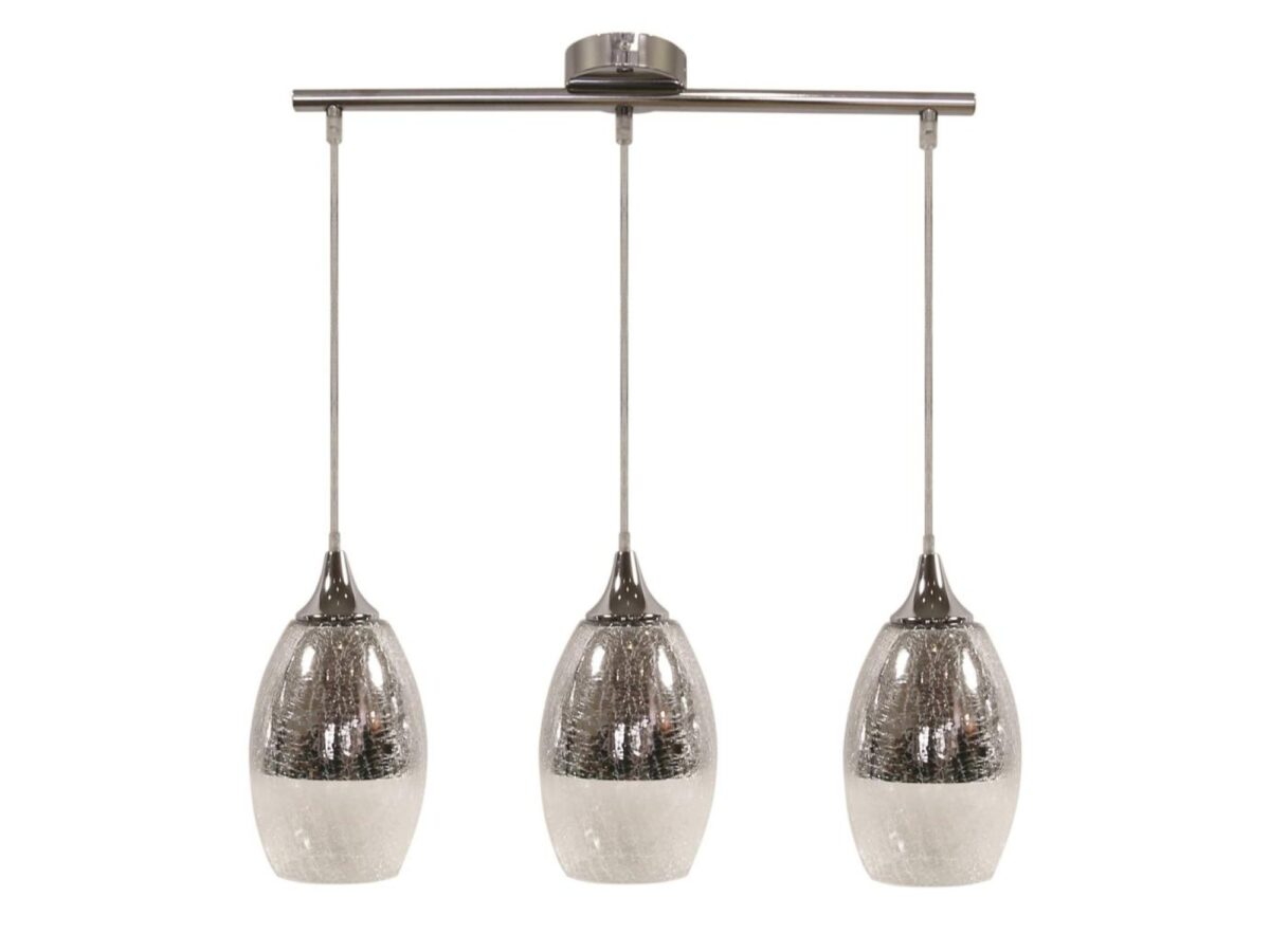 Lampa wisząca Ilvatio 3-punktowa 60 cm srebrna