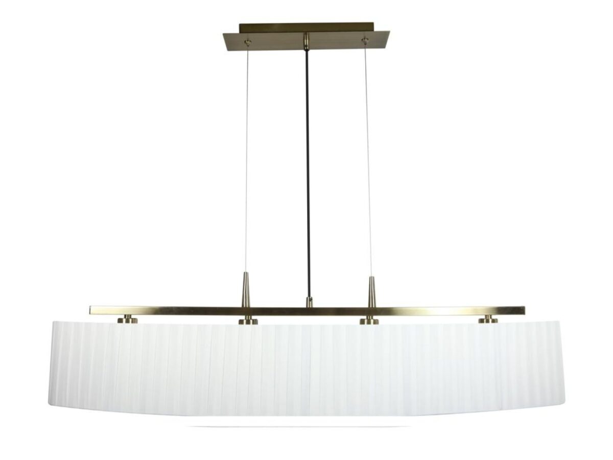 Lampa wisząca Ilvideta patyna 4 × E14 z białymi abażurami