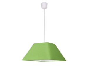 Miniaturka 5 - Zielona lampa wisząca Ilvirino z materiałowym abażurem 35 cm