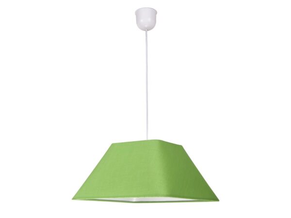Zielona lampa wisząca Ilvirino z materiałowym abażurem 35 cm