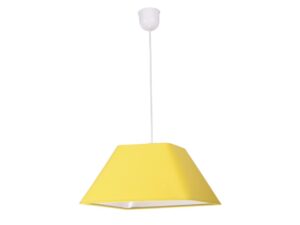 Miniaturka 1 - Żółta lampa wisząca Ilvirino z geometrycznym abażurem
