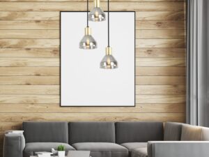 Miniaturka 1 - Lampa wisząca Ilvomino 28 cm z przydymionym szkłem we wnętrzu