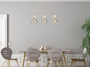 Miniaturka 1 - Lampa wisząca Ilvomino na czarnej listwie w aranżacji