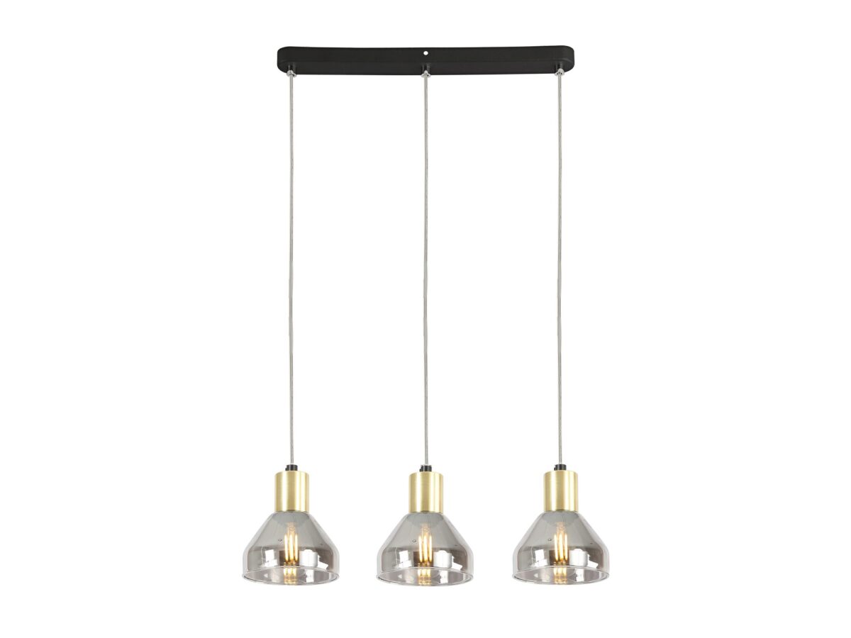 Lampa wisząca Ilvomino 3-punktowa na listwie 70 cm