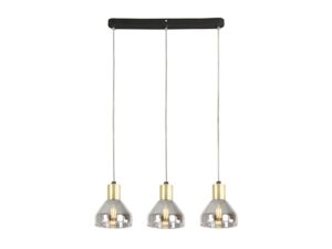 Miniaturka 4 - Lampa wisząca Ilvomino 70 cm na listwie z trzema kloszami