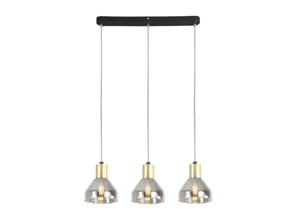 Lampa wisząca Ilvomino 70 cm na listwie z trzema kloszami