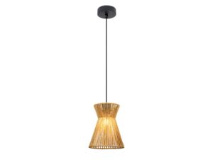 Miniaturka 1 - Lampa wisząca Isadira abażur klepsydra beżowy papierowy