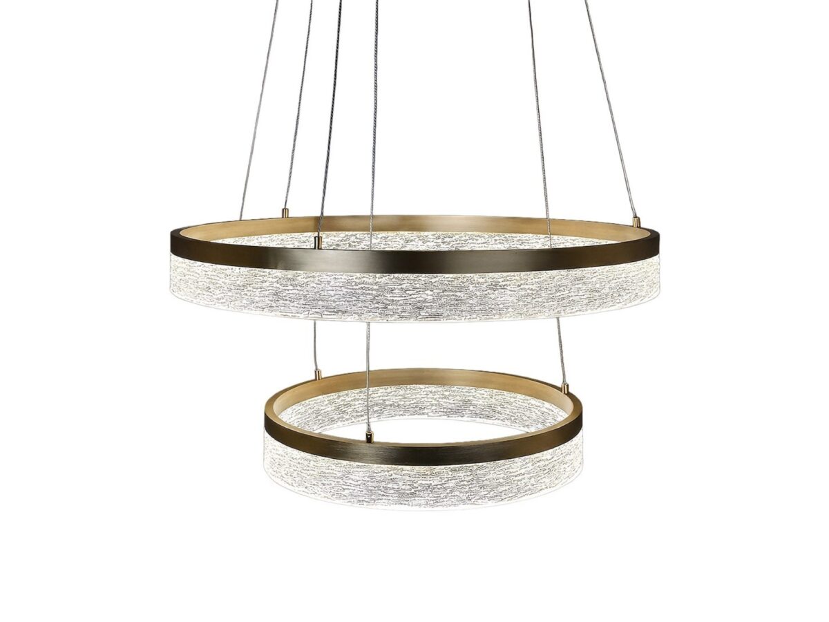 Lampa wisząca LED Isedia 54 W dwupierścieniowa Ø60 cm
