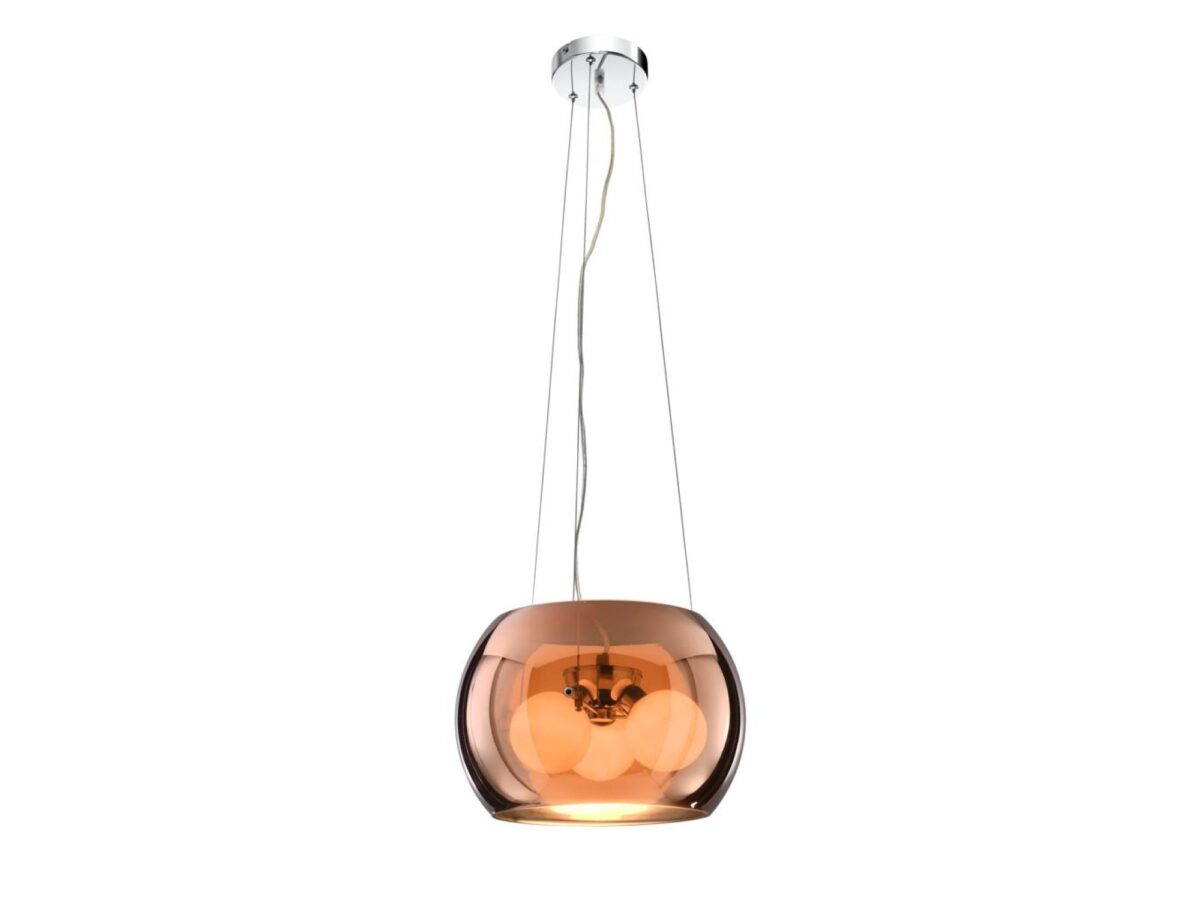 Lampa wisząca szklana Iselano 30 cm złota lub chrom