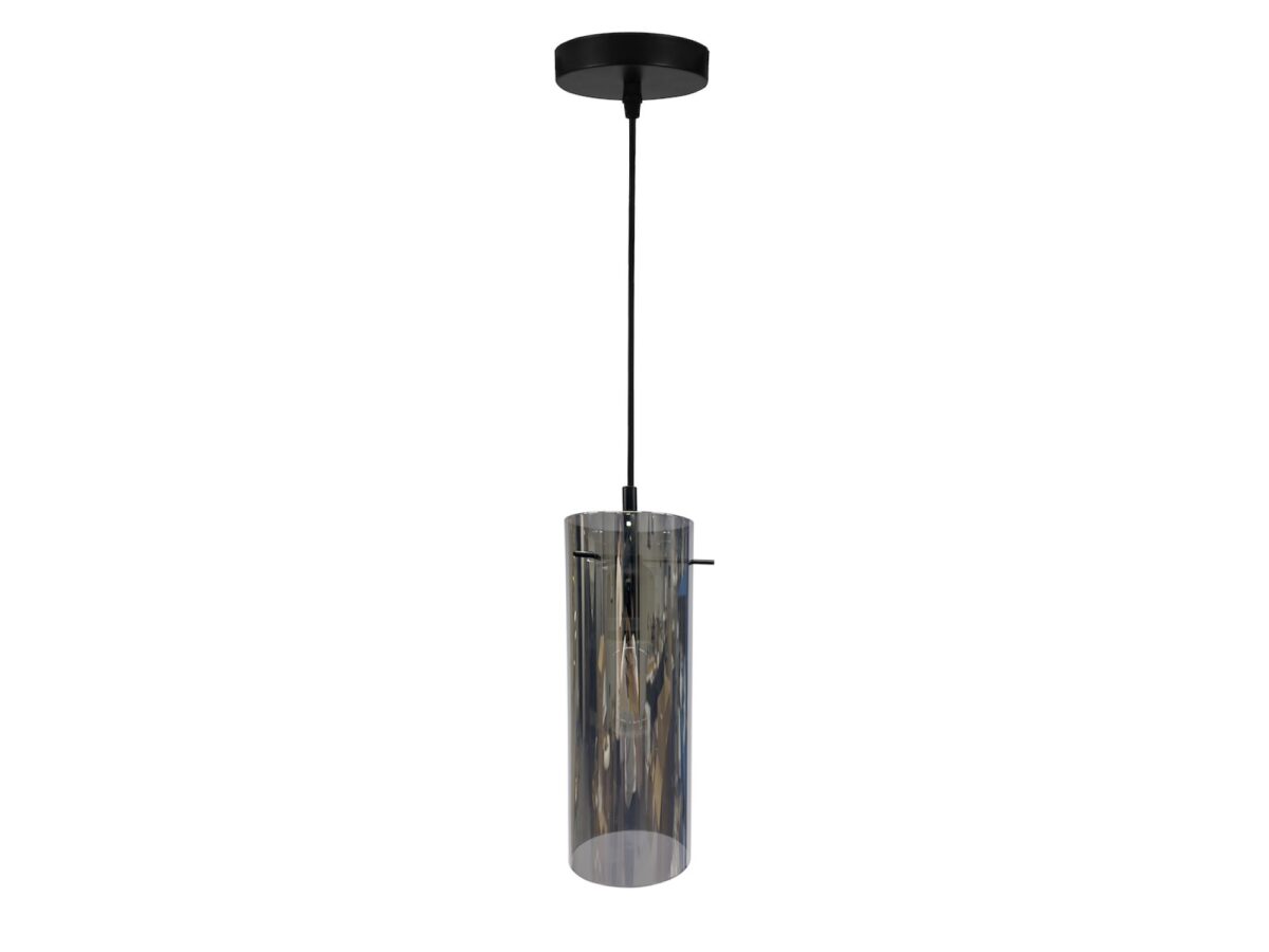 Lampa wisząca Isenio E27 czarna 10 cm pojedyncza