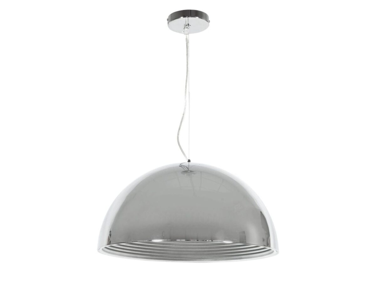 Lampa wisząca Isinira 30 cm chromowana z metalowym kloszem