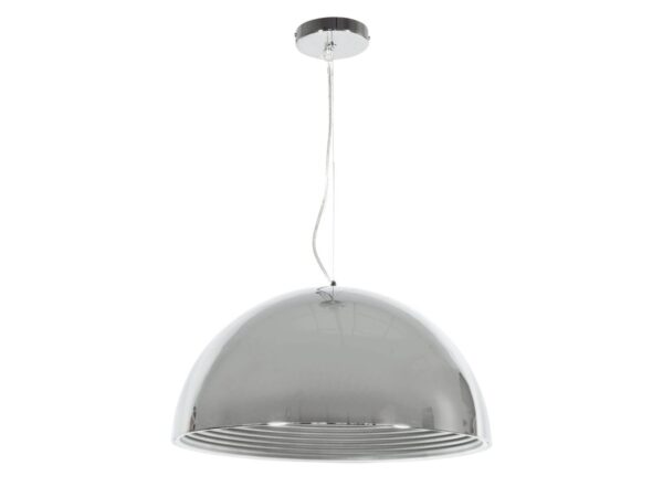 Lampa wisząca Isinira 30 cm chromowana z metalowym kloszem