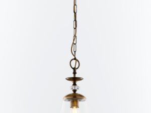 Miniaturka 4 - Lampa wisząca Isla mosiądz patynowany wariant ciepły z kloszem przezroczystym