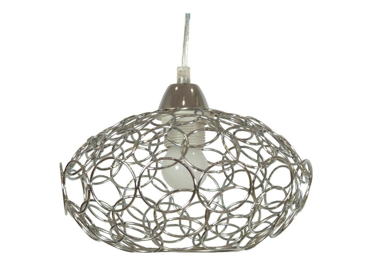 Lampa wisząca Isodia 25 cm z ażurowym metalowym kloszem
