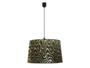 Miniaturka 3 - Lampa wisząca Isovano czarno złoty abażur ze wzorem fal