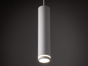 Miniaturka 3 - Biała lampa wisząca Jet GU10 ze świecącym dolnym otworem