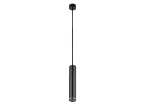 Miniaturka 4 - Czarna lampa wisząca Jet GU10 o cylindrycznym korpusie na białym tle