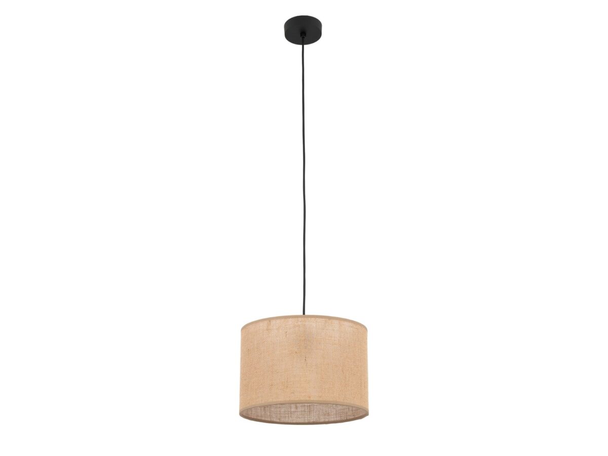 Lampa wisząca Juta E27 30 cm czarno-brązowa
