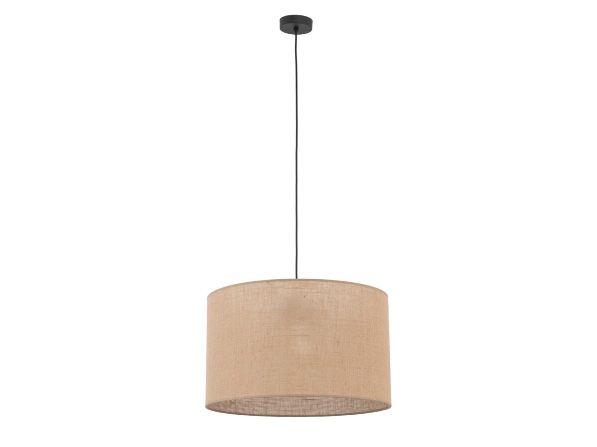 Lampa wisząca Juta 3-punktowa 50 cm czarno-brązowa