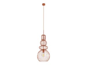 Miniaturka 2 - Lampa wisząca Kago ceglasty ażurowy metalowy klosz na białym tle
