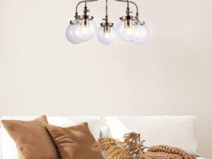 Miniaturka 2 - Szklane klosze lampy wiszącej Kalaveta w aranżacji wnętrza