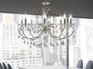 Miniaturka 3 - Chromowana lampa wisząca Kalomona w aranżacji wnętrza