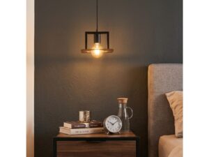 Miniaturka 2 - Lampa Kalorano 1 E27 w aranżacji nad stolikiem nocnym