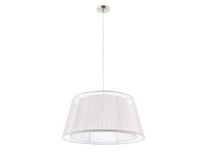 Miniaturka 1 - Lampa wisząca Kaloria z białym podwójnym abażurem