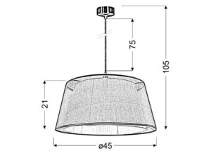 Miniaturka 4 - Lampa wisząca Kaloria, dodatkowe ujęcie podwójnego abażuru