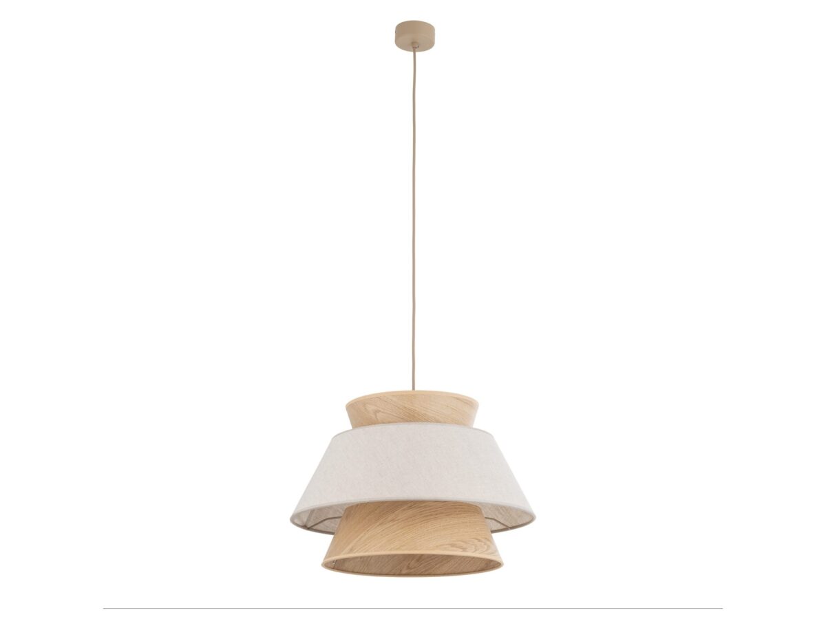 Lampa wisząca Kalum 1-punktowa z abażurem 38 cm