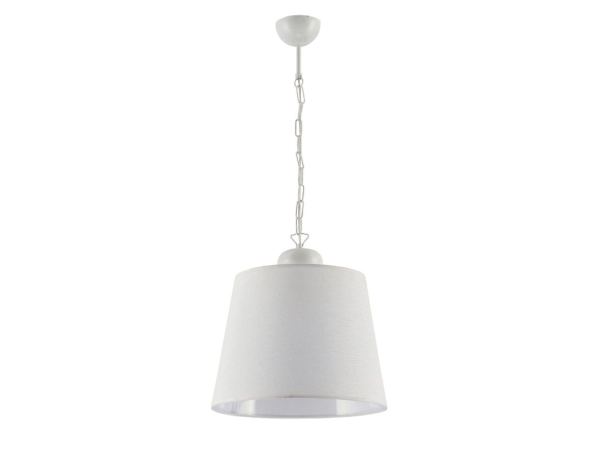 Lampa wisząca Kamelia z tkaninowym abażurem