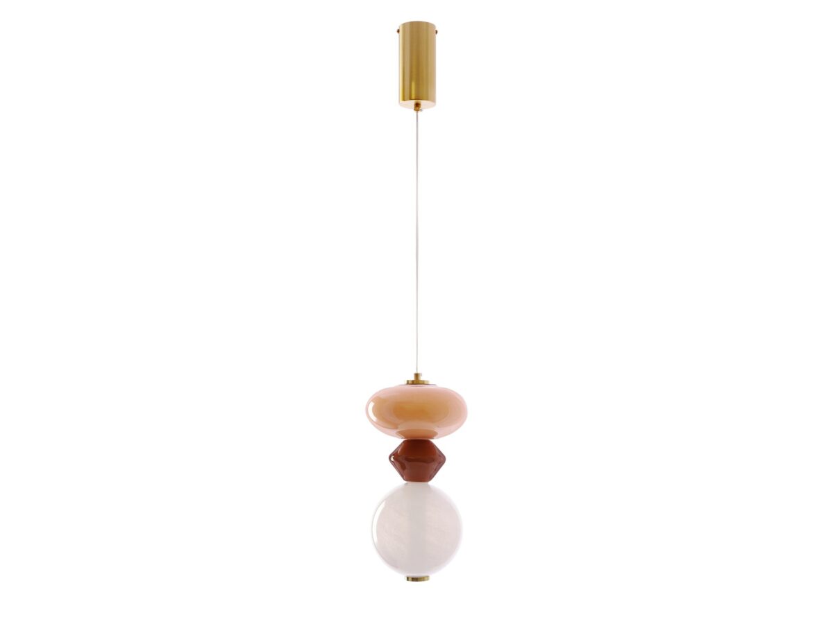 Lampa wisząca LED 10 W Kamesina 16 cm mosiądz brąz