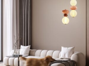 Miniaturka 2 - Lampa wisząca Kamesina LED 12 W w aranżacji salonu