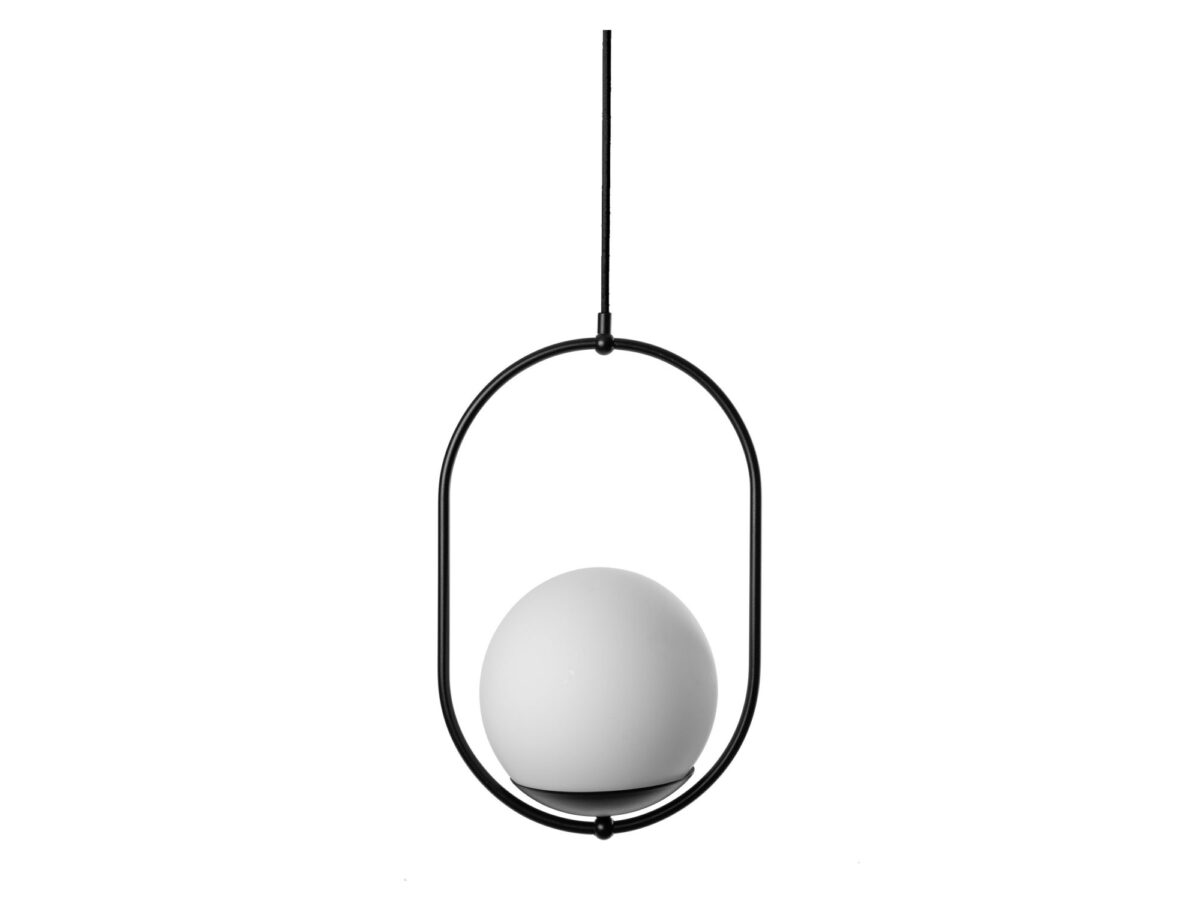 Lampa wisząca KOBAN B z matowym szklanym kloszem
