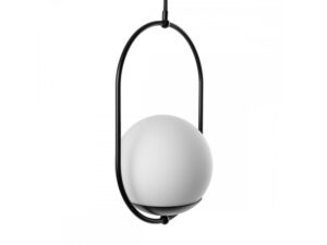 Miniaturka 6 - Czarna lampa KOBAN B – widok boczny metalowej oprawy